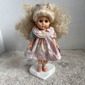 Vogue Ginny Doll Rooted Hair Pink 80s Dress Pink Shoes Sleepy Eyes Vintage‎